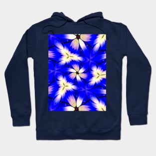 Cute Blue Floral Pattern Hoodie